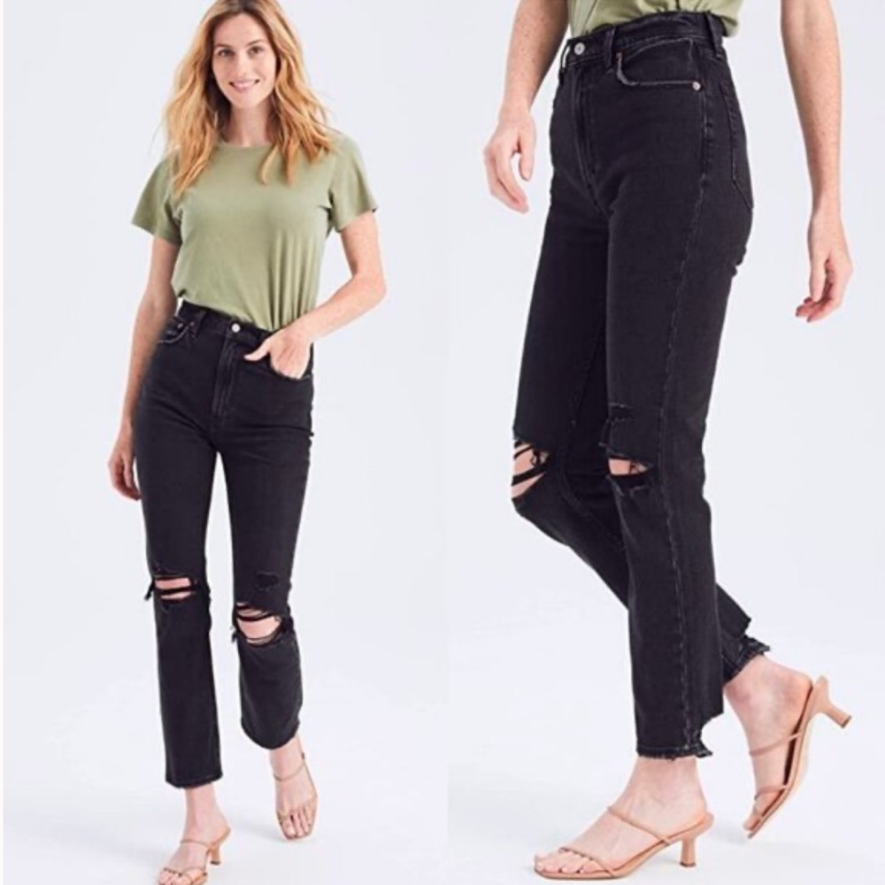 Abercrombie & Fitch Ankle Straight Ultra High Rise Jeans
